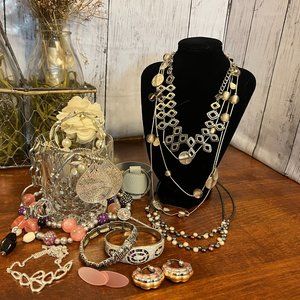 Mixed Mystery Jewelry Jar - Silver and Pink